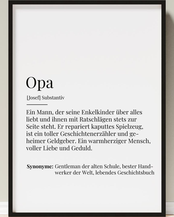 geschenk für opa definition poster