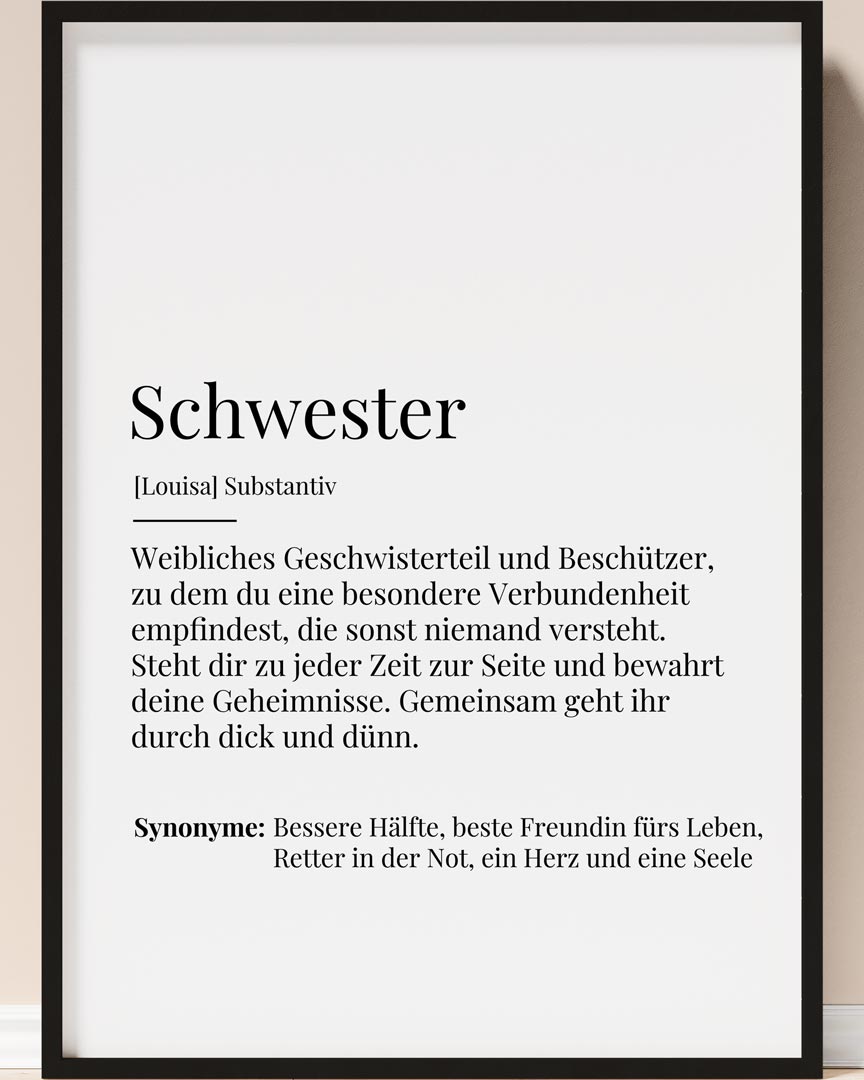 definition schwester bild
