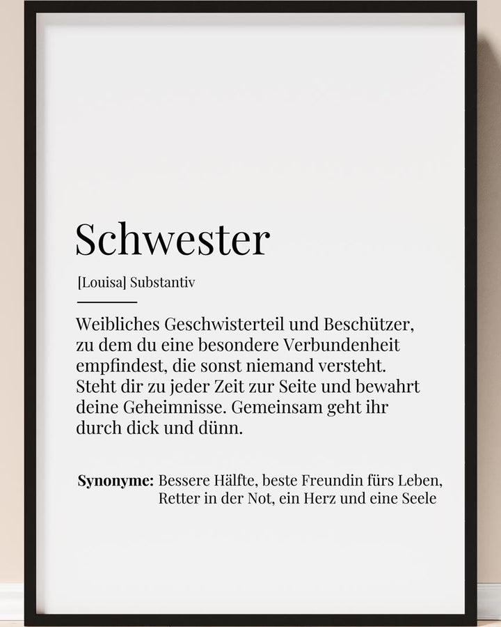 definition schwester bild