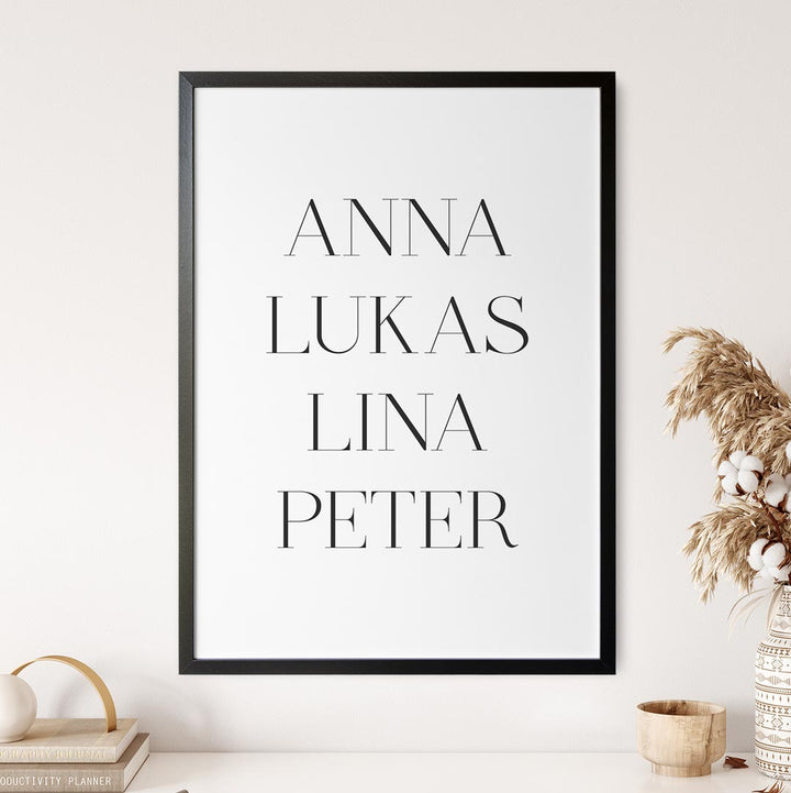 personalisiertes geschenk namensposter