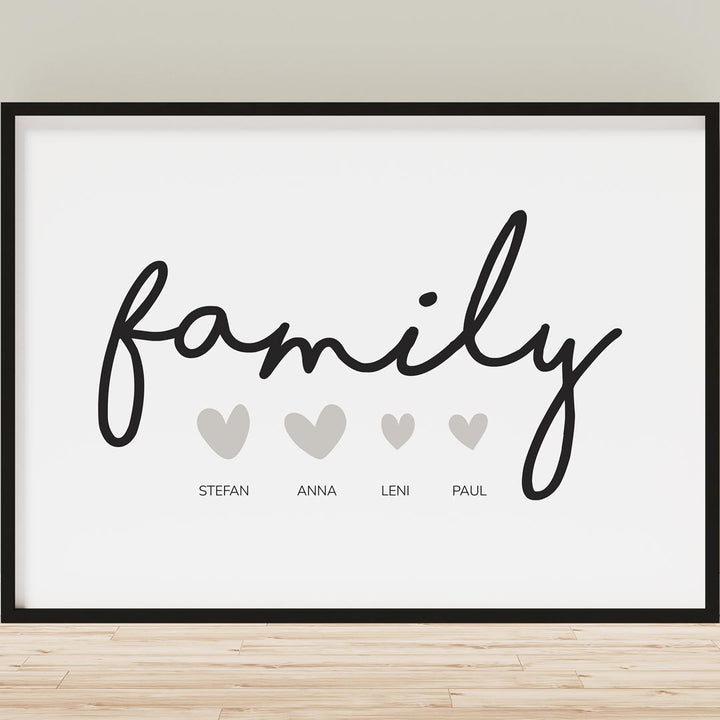 family hearts poster