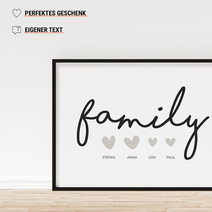 geschenk für familie poster