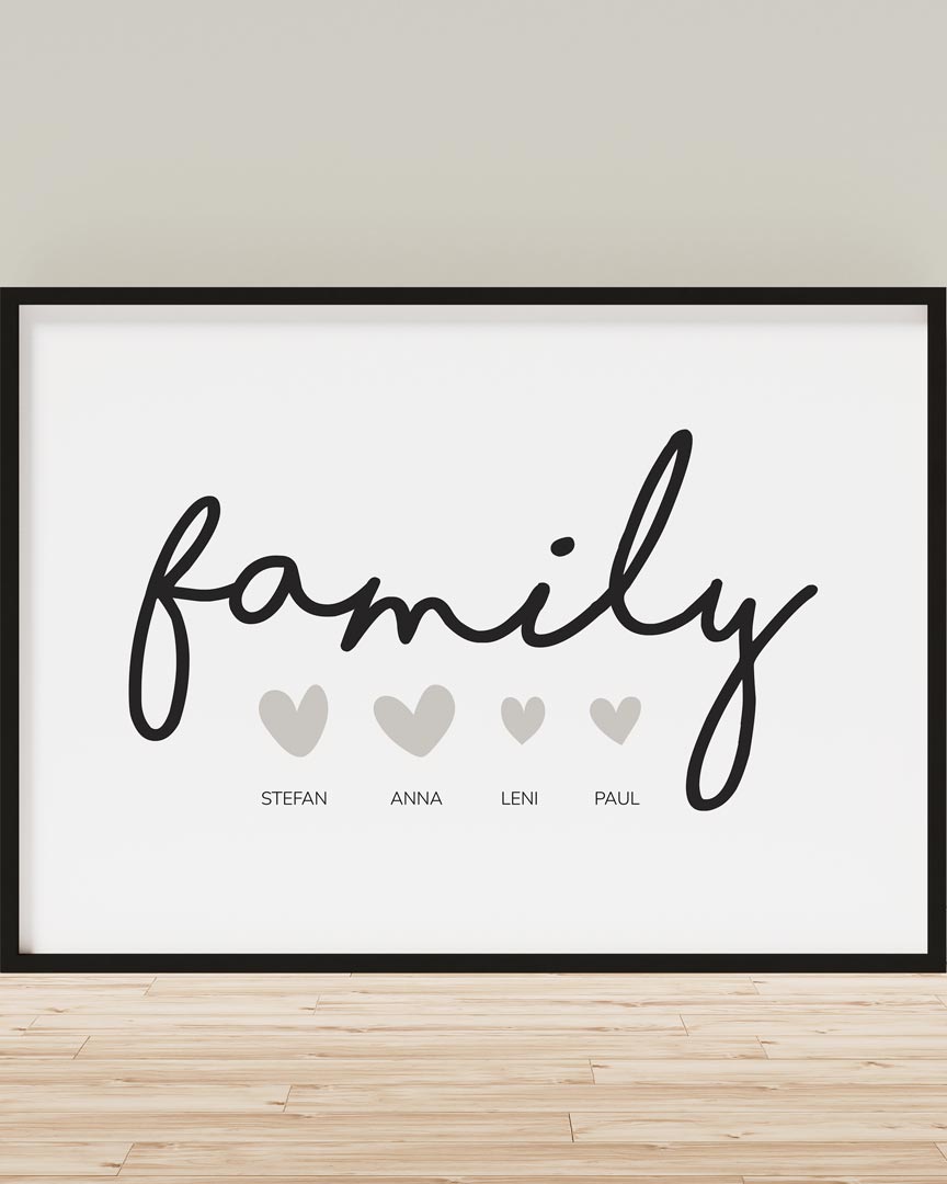 poster family geschenk