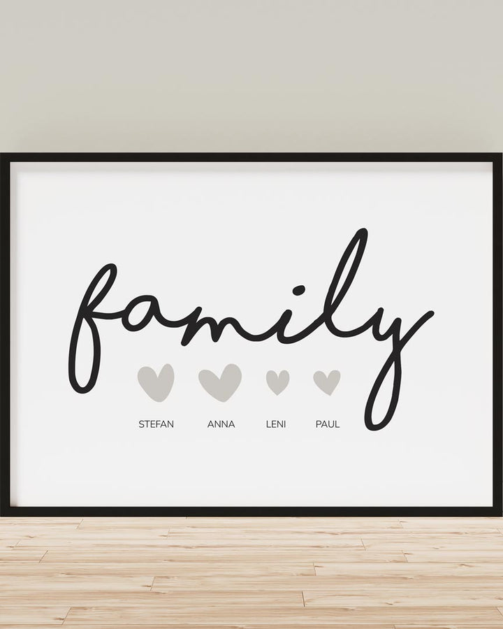 poster family geschenk