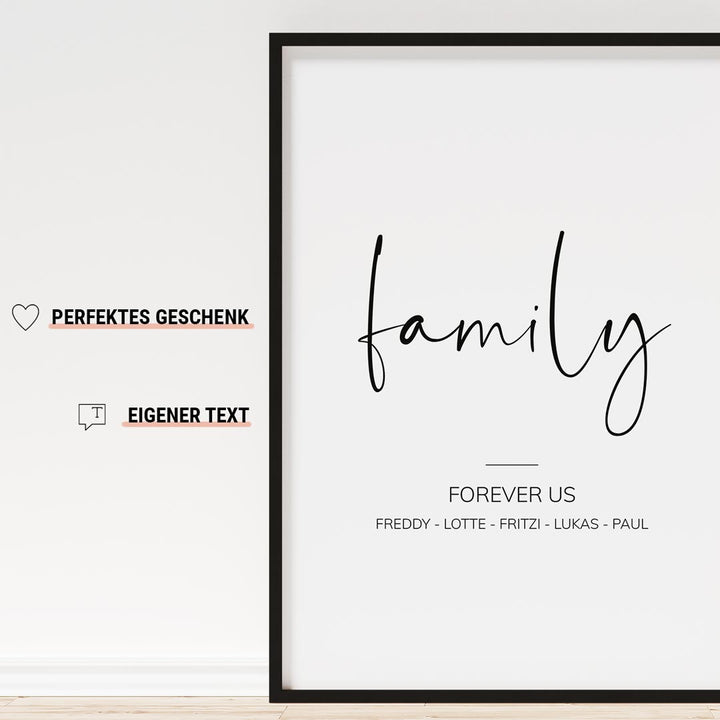 geschenk für familie myfamposter