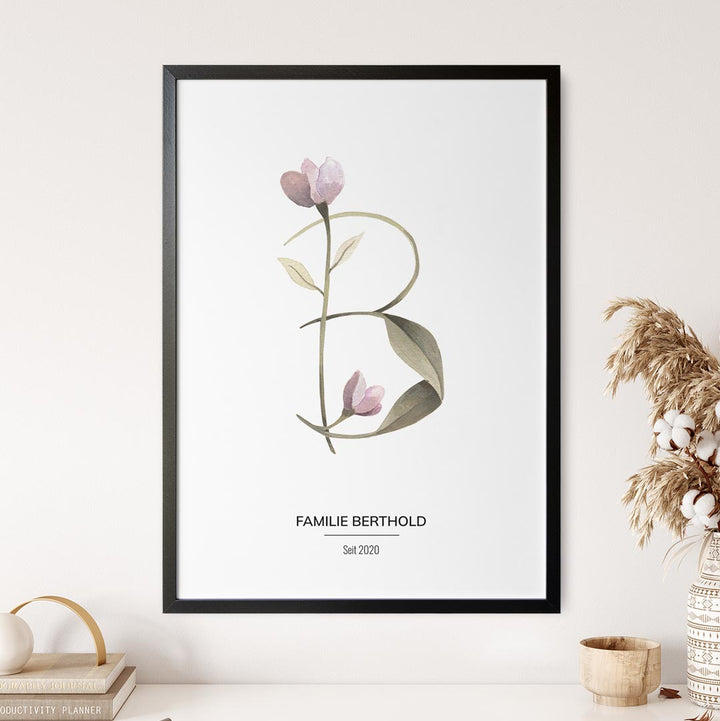 personalisiertes familienposter alphabet