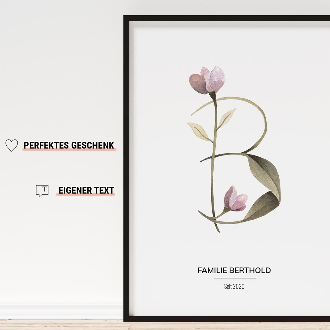 buchstaben poster personalisiert