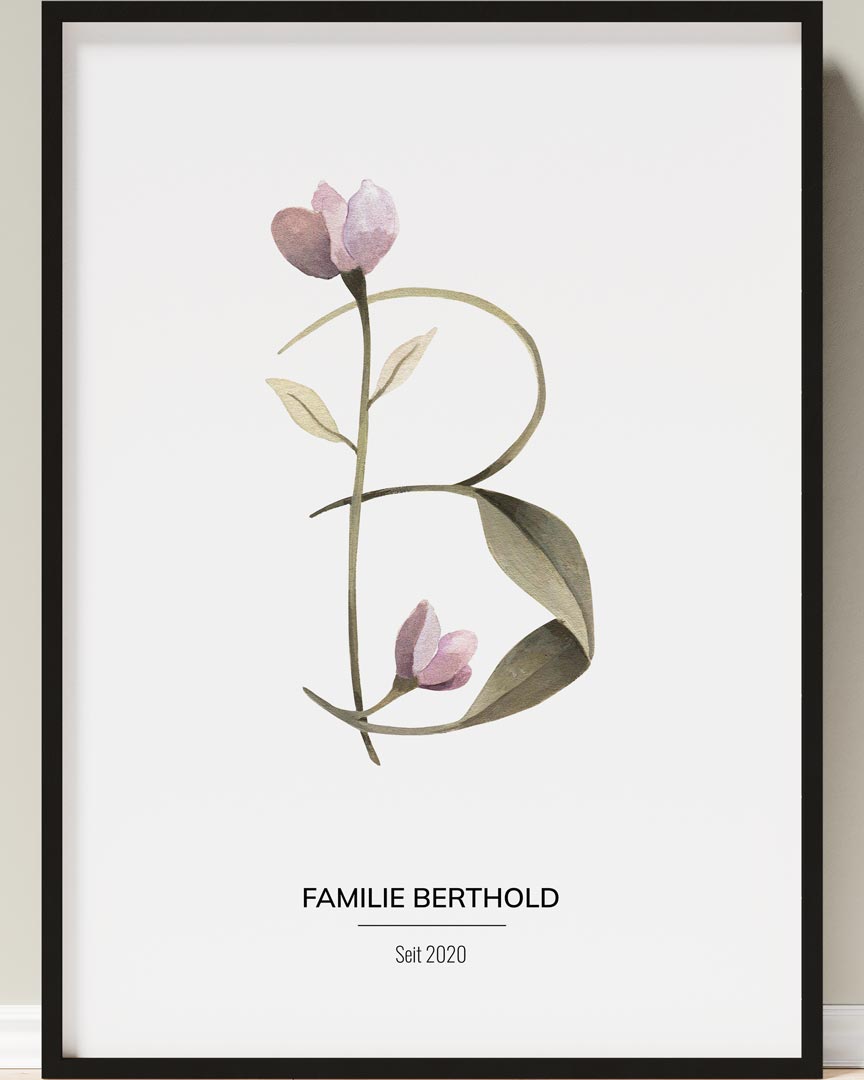 flower alphabet poster