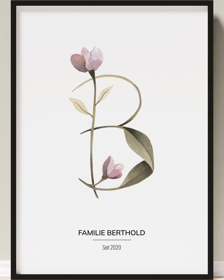 flower alphabet poster