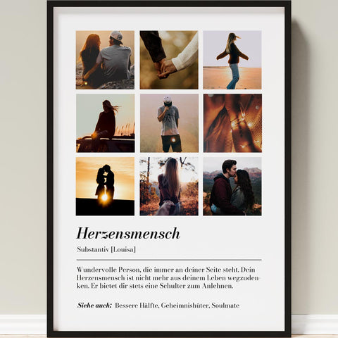 Fotocollage Herzensmensch