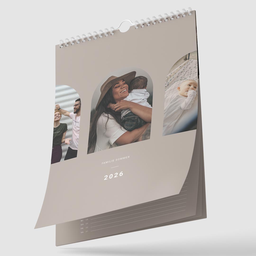 wandkalender fotokalender braun 2026