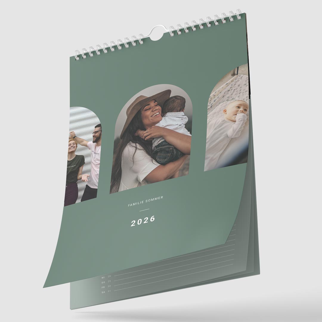 wandkalender fotokalender 2026 grün