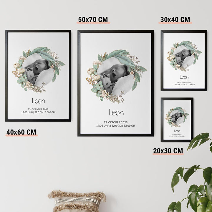 geschenkidee geburt poster