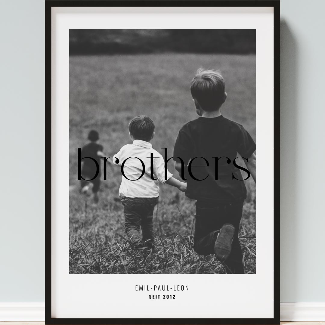 personalisiertes geschenk für brüder poster