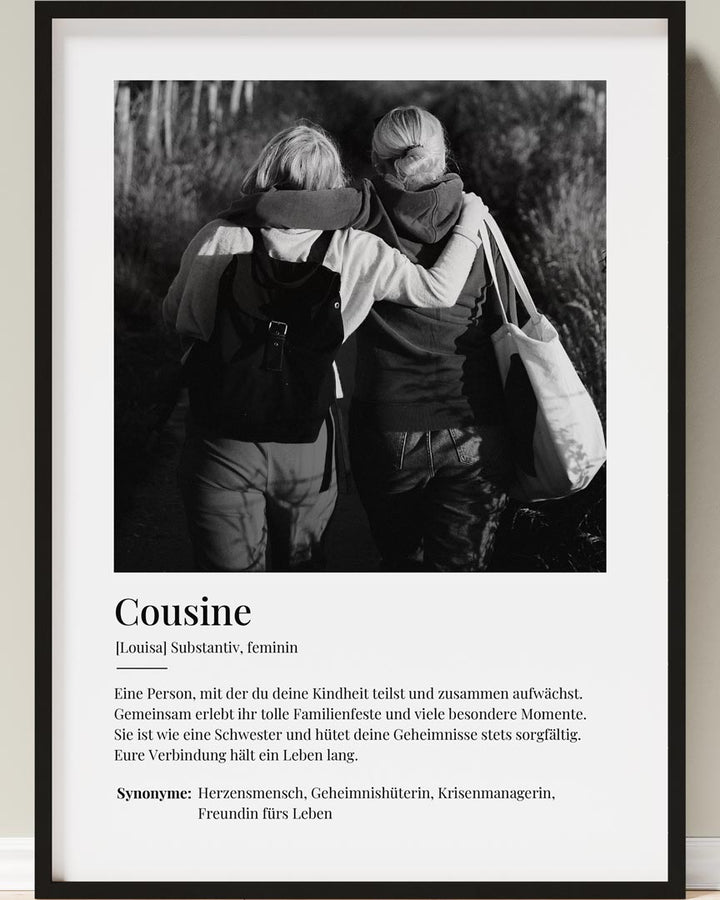 geschenkidee cousine poster