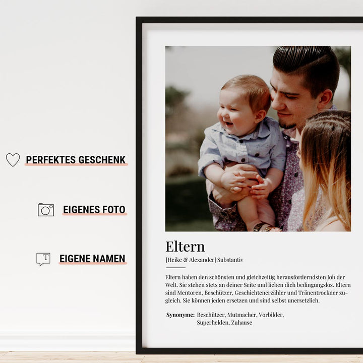fotogeschenk eltern personalisiert