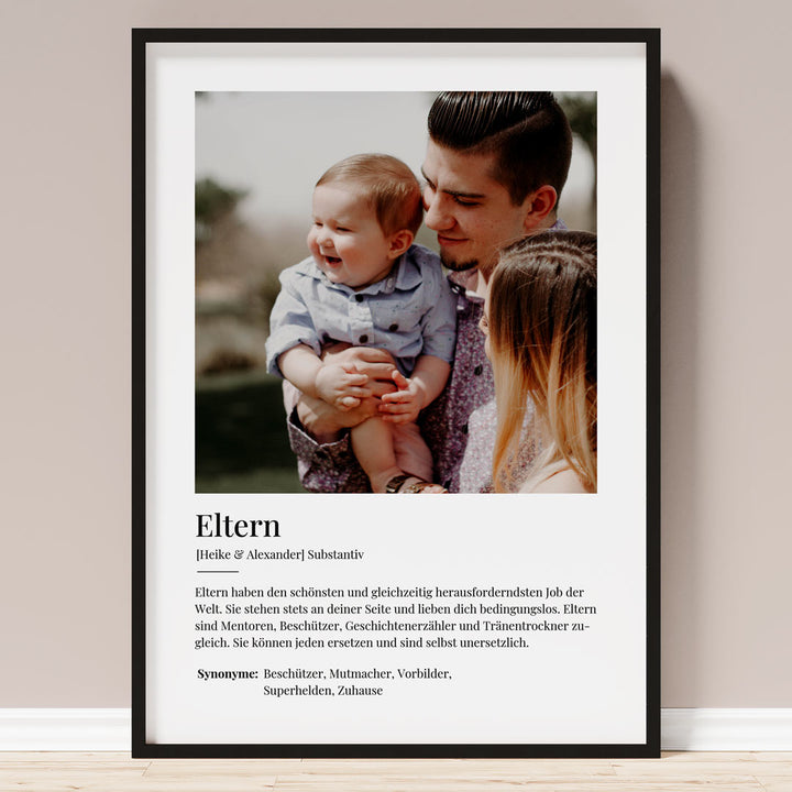 fotoposter definiton geschenk eltern