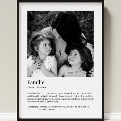 Fotoposter Definition Familie