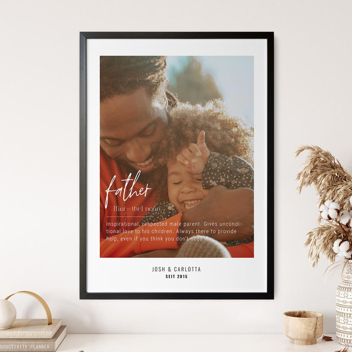 geschenk papa definition father poster