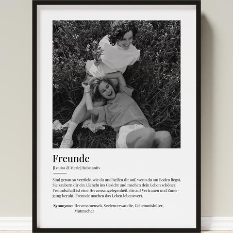 Fotoposter Definition Freunde