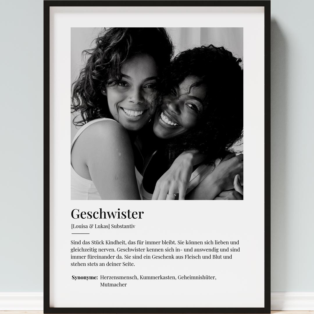 fotoposter definition geschwister