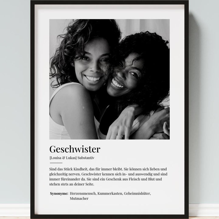 fotoposter definition geschwister
