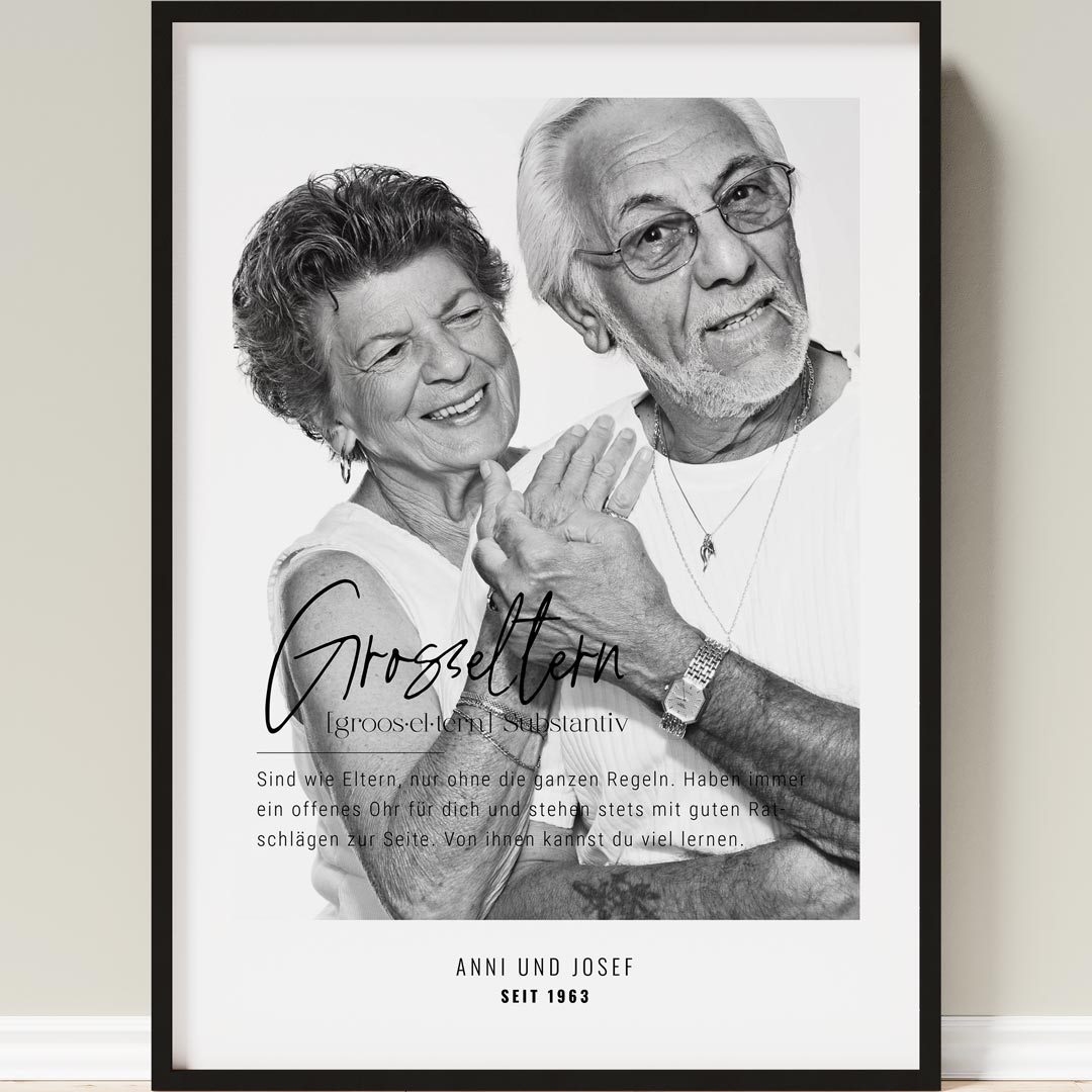 geschenk für oma opa poster