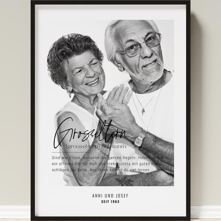 geschenk für oma opa poster