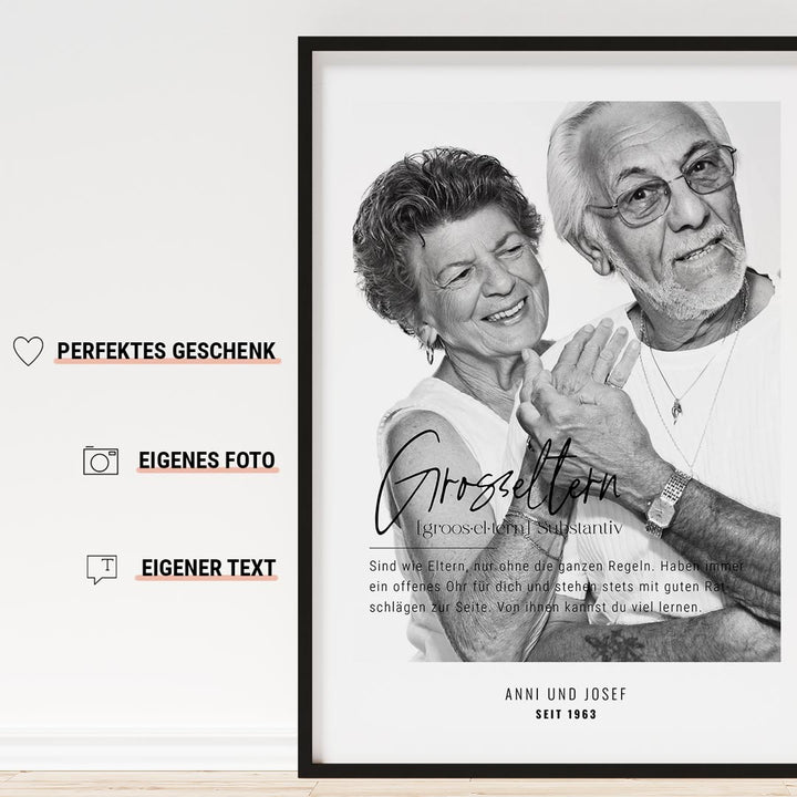 geschenkidee oma opa poster