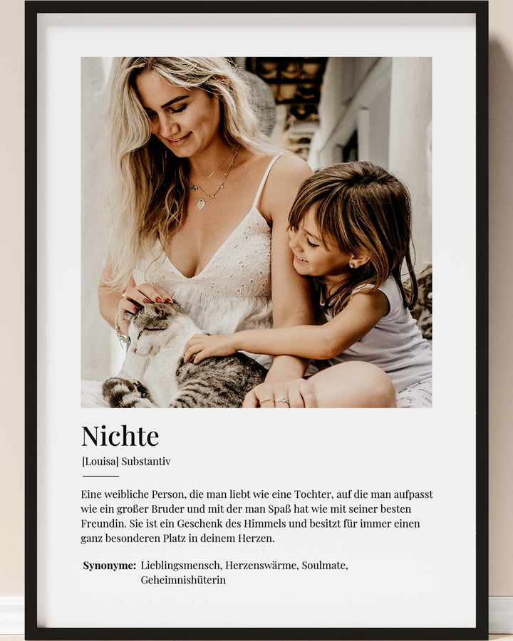 geschenkidee für nichte definition poster