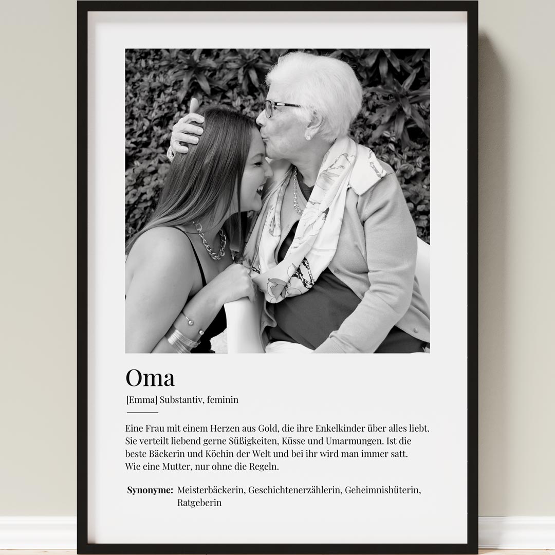 geschenk für oma poster