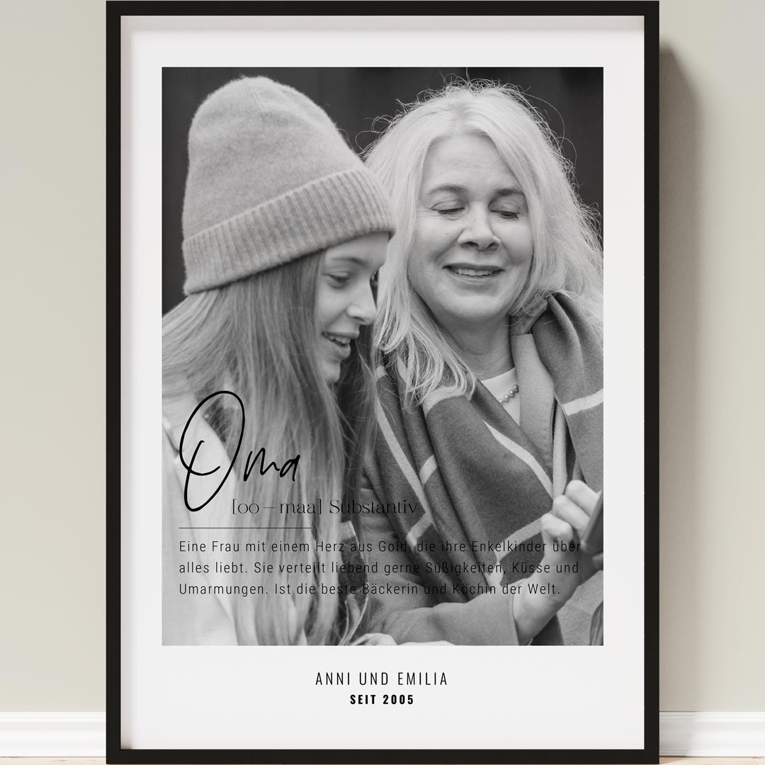 geschenk für oma poster
