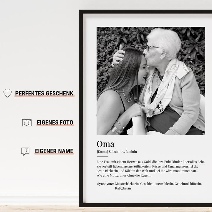 geschenkidee oma fotoposter
