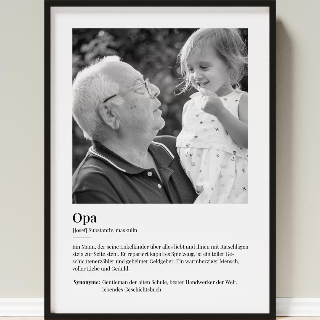 geschenk für opa foto poster