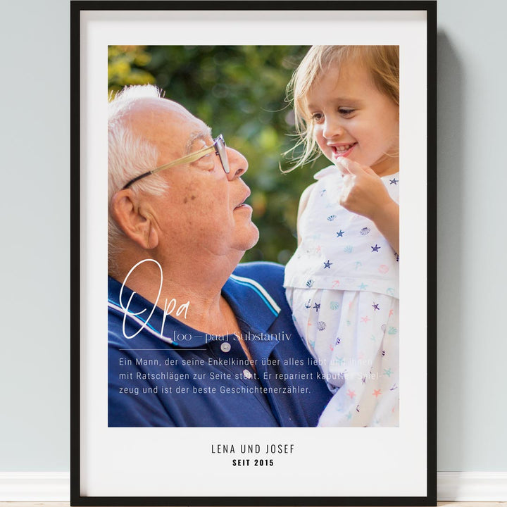 geschenk für opa poster