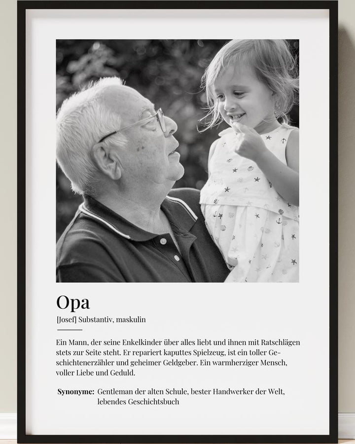 geschenk opa foto bild