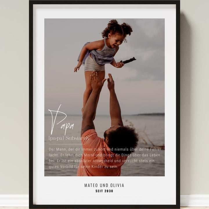 geschenk für papa foto poster
