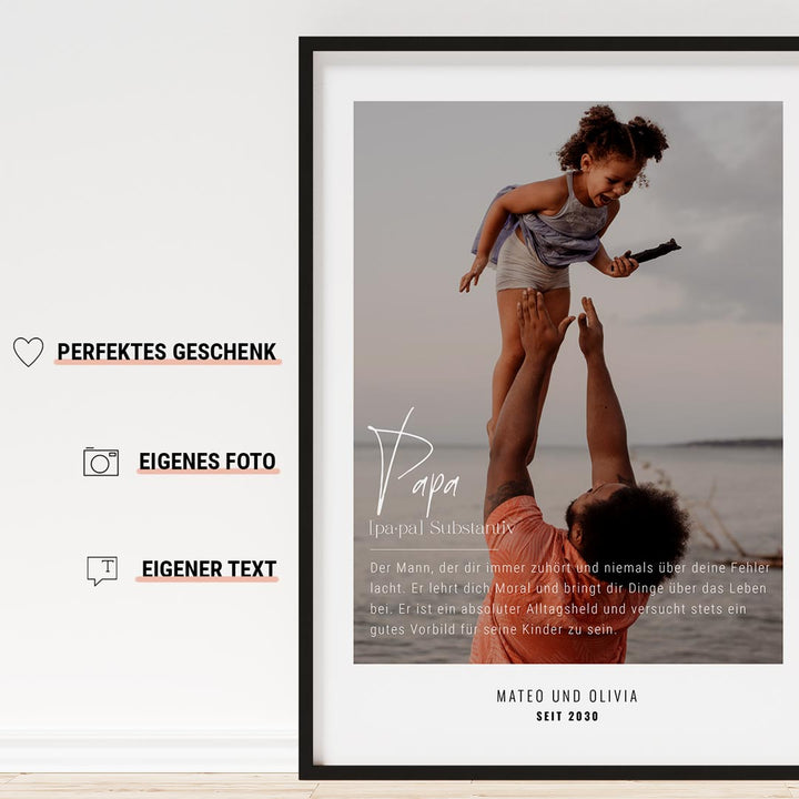 geschenkidee papa poster