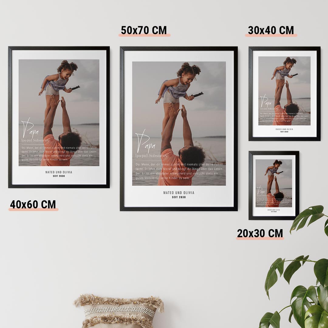 geschenk für papa vatertag foto poster