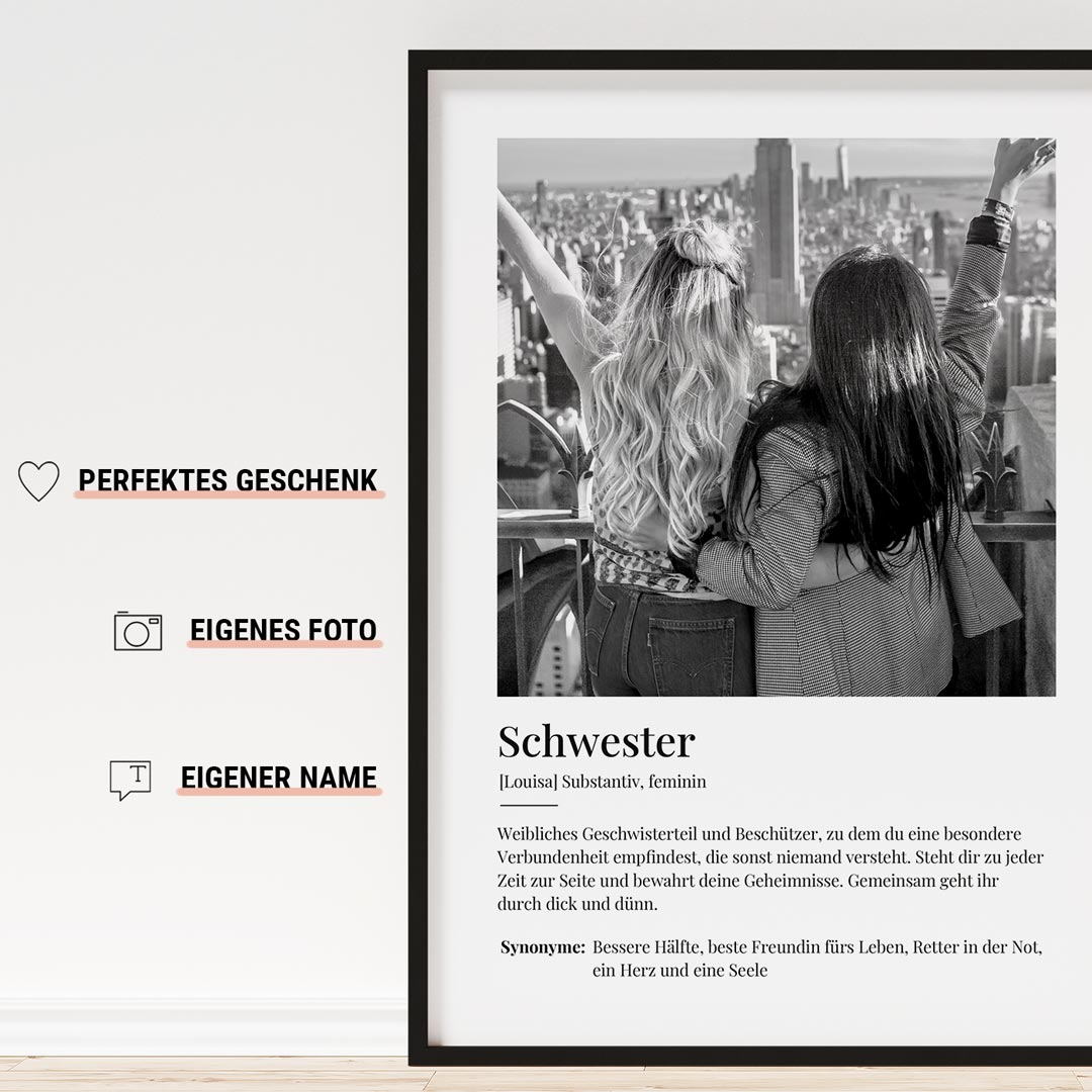 foto poster definition schwester