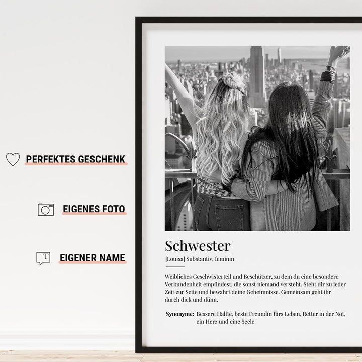foto poster definition schwester