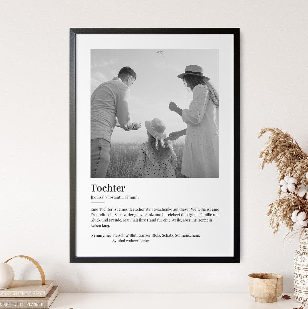 geschenkidee tochter definition poster