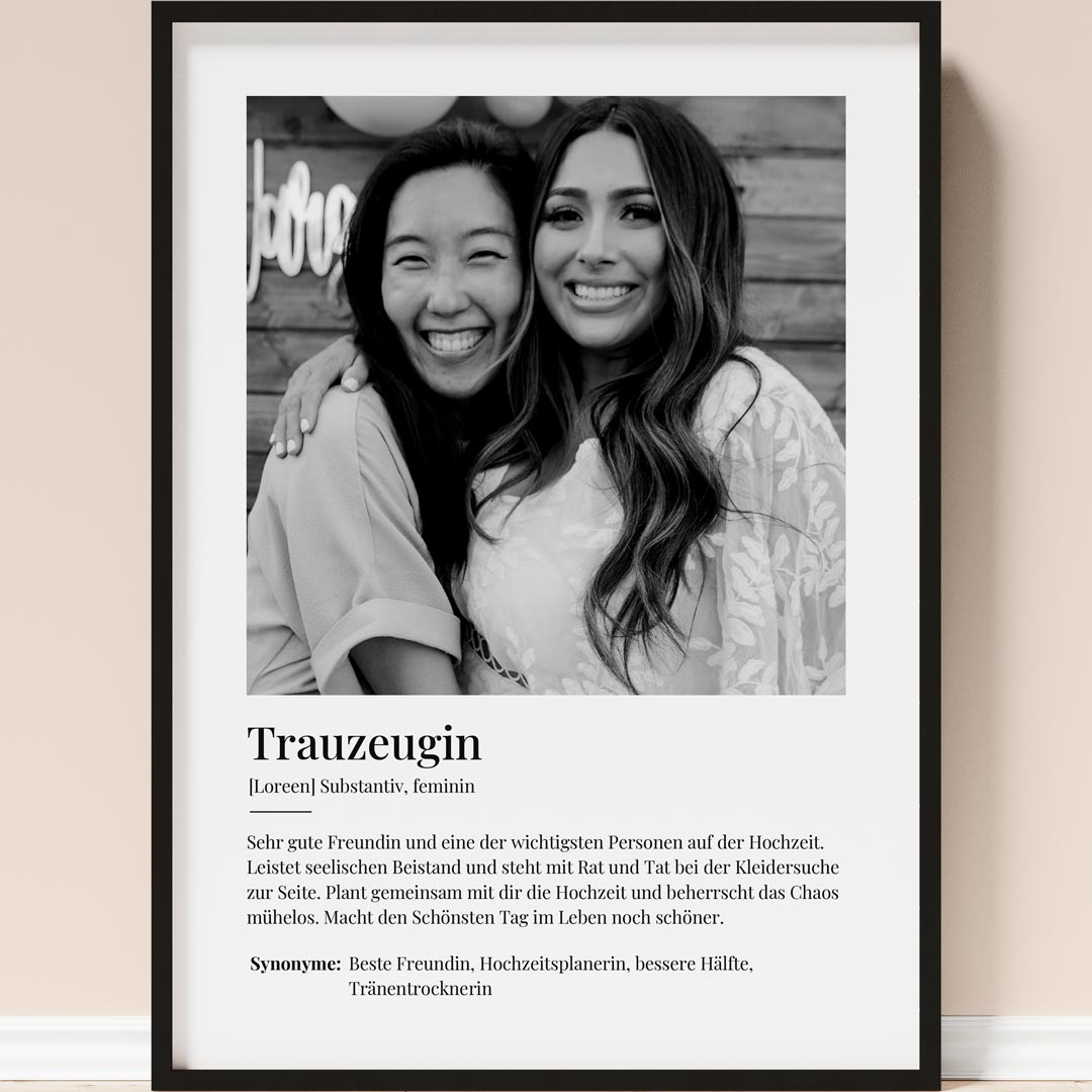 trauzeugin geschenk poster