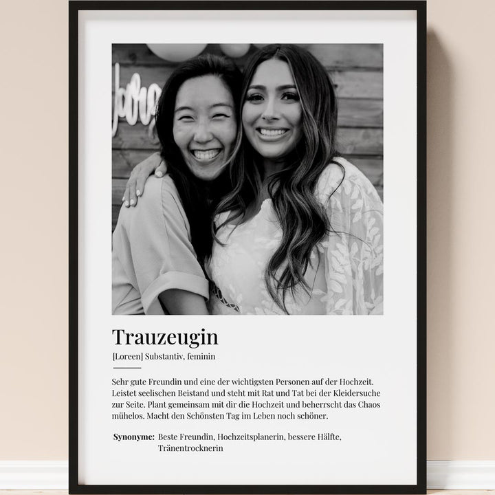 trauzeugin geschenk poster