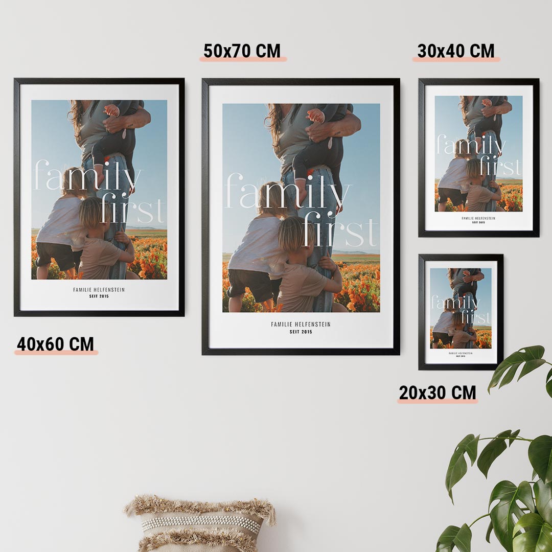 familienposter mit foto