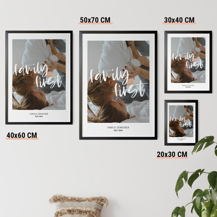 familienposter mit foto