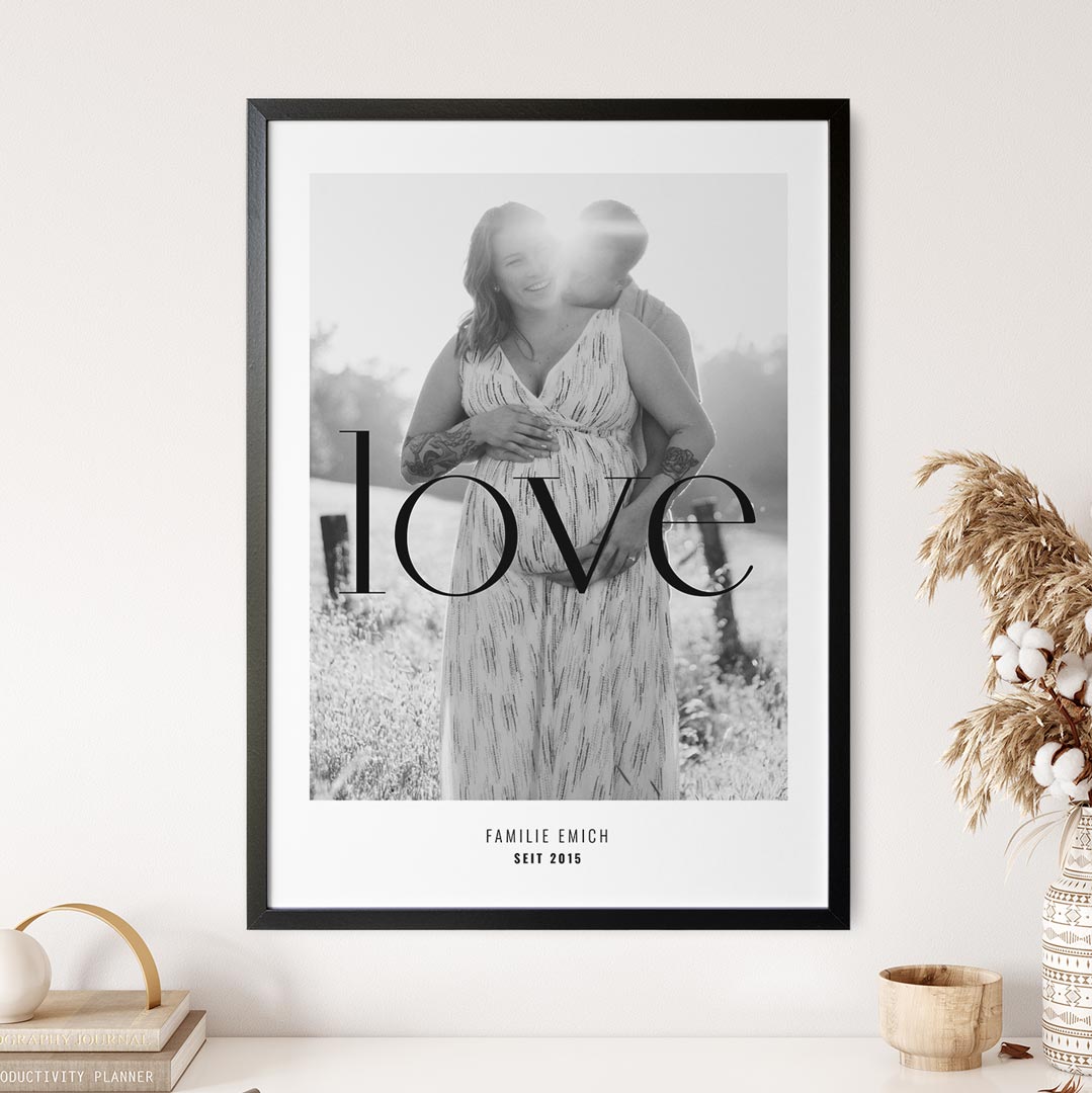 valentinstag geschenk poster love