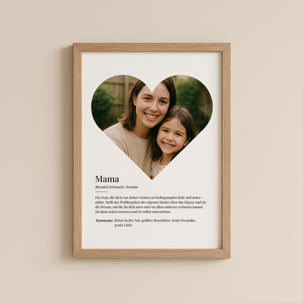 Fotoposter Herz Mama No2 – Herzbild mit Definition & Synonymen