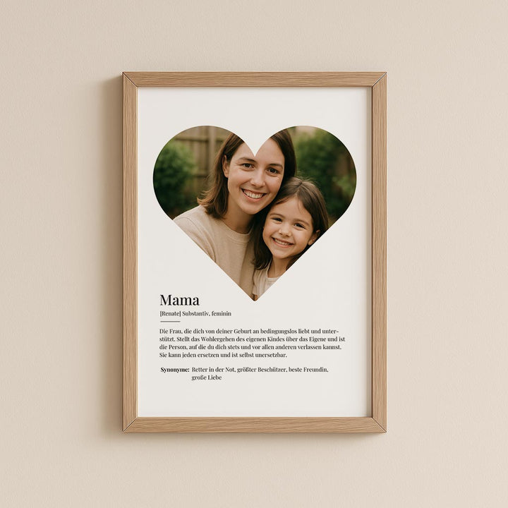 Fotoposter Herz Mama No2 – Herzbild mit Definition & Synonymen