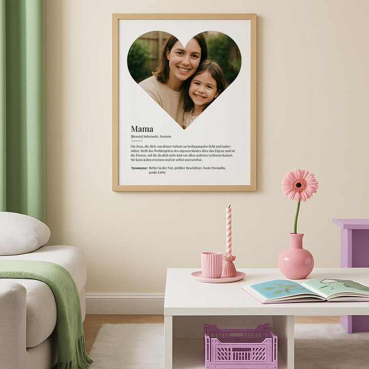 Personalisierbares Poster für Mama mit emotionalem Text